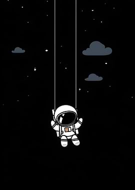 Astronaut on a Swing