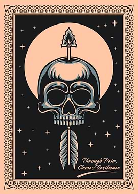 Skull with Arrow Tattoo