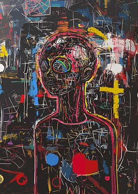 Figure with Cross and Heart