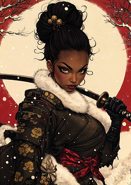 Afro Samurai Woman Poster