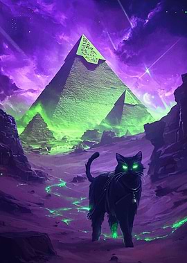 Black Cat and Pyramids