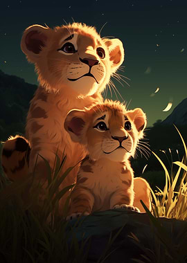 Cubs in the Night Sky