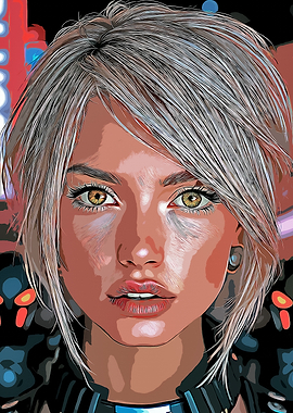Cyberpunk Woman Portrait