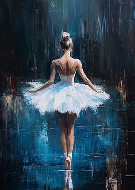 Ballet Dancer in Blue | Stillness in Blue