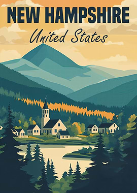 New Hampshire Landscape Poster
