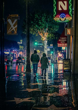 Rainy Night in Hollywood