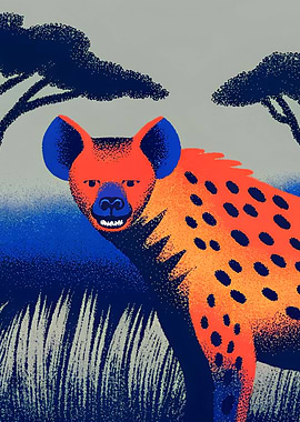 Spotted Hyena Illustration