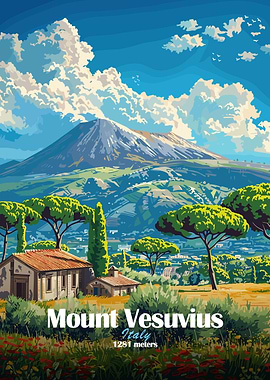 Mount Vesuvius Italy Poster
