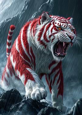 Red and White Mystic Tiger