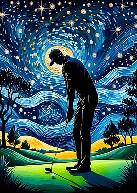Golf Starry Night
