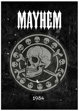Mayhem Skull Poster