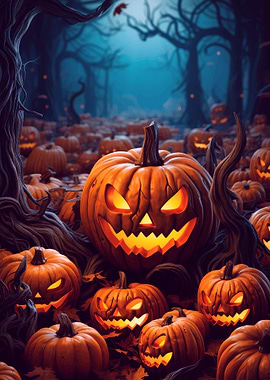 Spooky Jack-o'-Lanterns