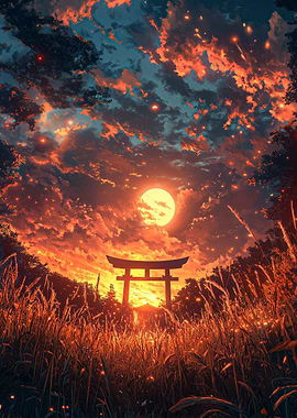 Japanese Sunset Gate