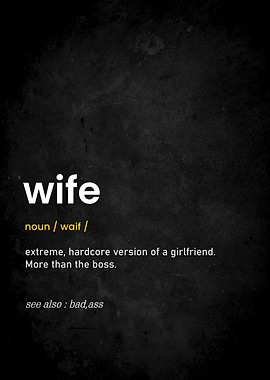 Wife Definition Print