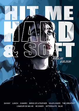 Billie Eilish - Hit Me Hard & Soft' Poster, picture, metal
