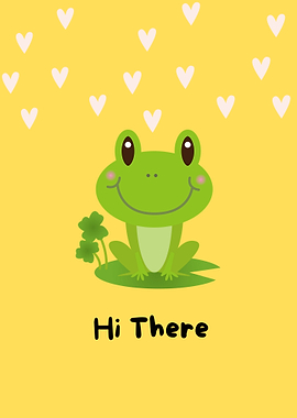 Smiling Frog with Hearts