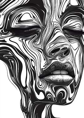 Abstract Face Art