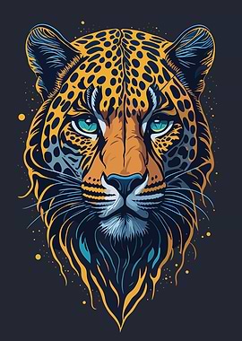 Leopard Portrait Illustration