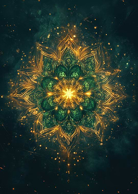 Golden Mandala Saint Patrick's Day
