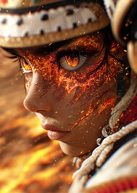 Fiery Woman Portrait