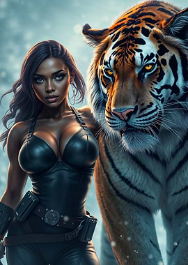 Woman and Tiger