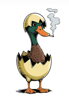 Duckling Smoking in Egg