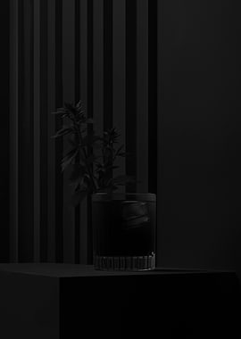 Dark Still Life with Glass