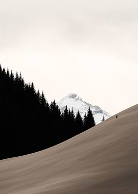 Snowy Mountain Landscape