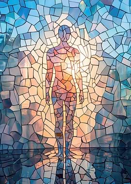 Mosaic Human Figure