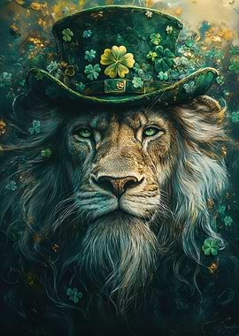 Saint Patrick's Day Lion