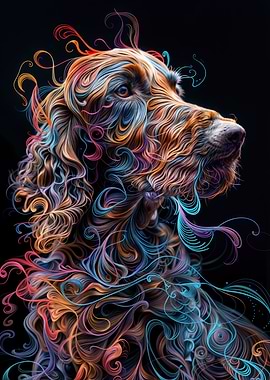 Fractal Dog Poster