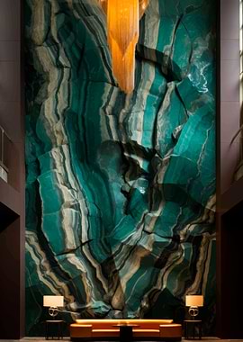 Teal Marble Wall Art