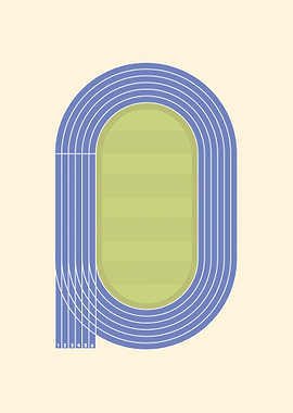 Running Track Illustration