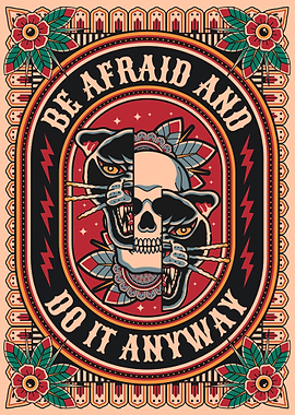 Panther Skull Tattoo Design