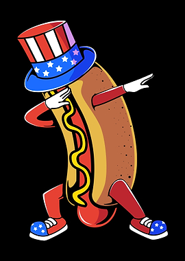 Hot Dog American Flag
