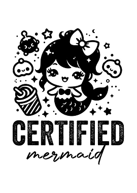 Certified Mermaid Illustration