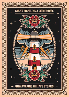 Lighthouse Tattoo Design