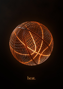Wireframe Basketball - Heat