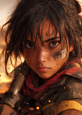 Young Woman with Determined Gaze