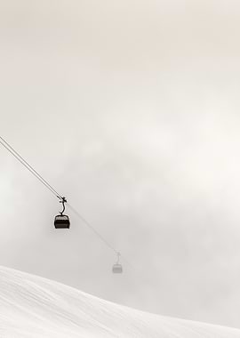 Ski Lift in Fog