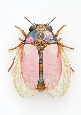 Steampunk Beetle Illustration