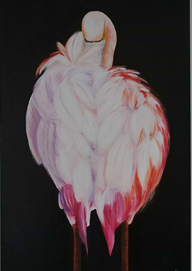 Pink Flamingo Painting