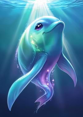 Cute Fantasy Dolphin Creature
