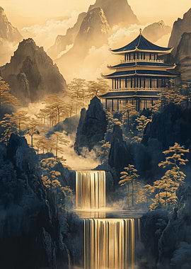 Golden Waterfall Temple