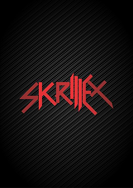 Skrillex Logo on Carbon Fiber