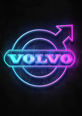 Neon Volvo Logo