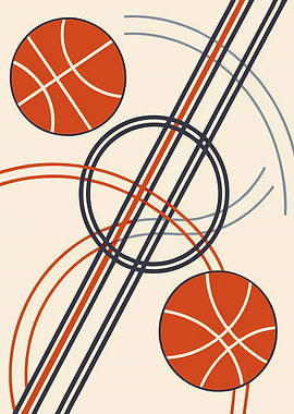 Basketball Abstract Art