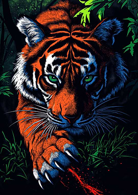 Tiger with Claws