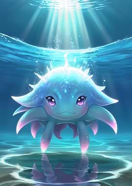 Cute Whimsical Sea Crab