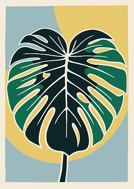 Monstera Leaf Print